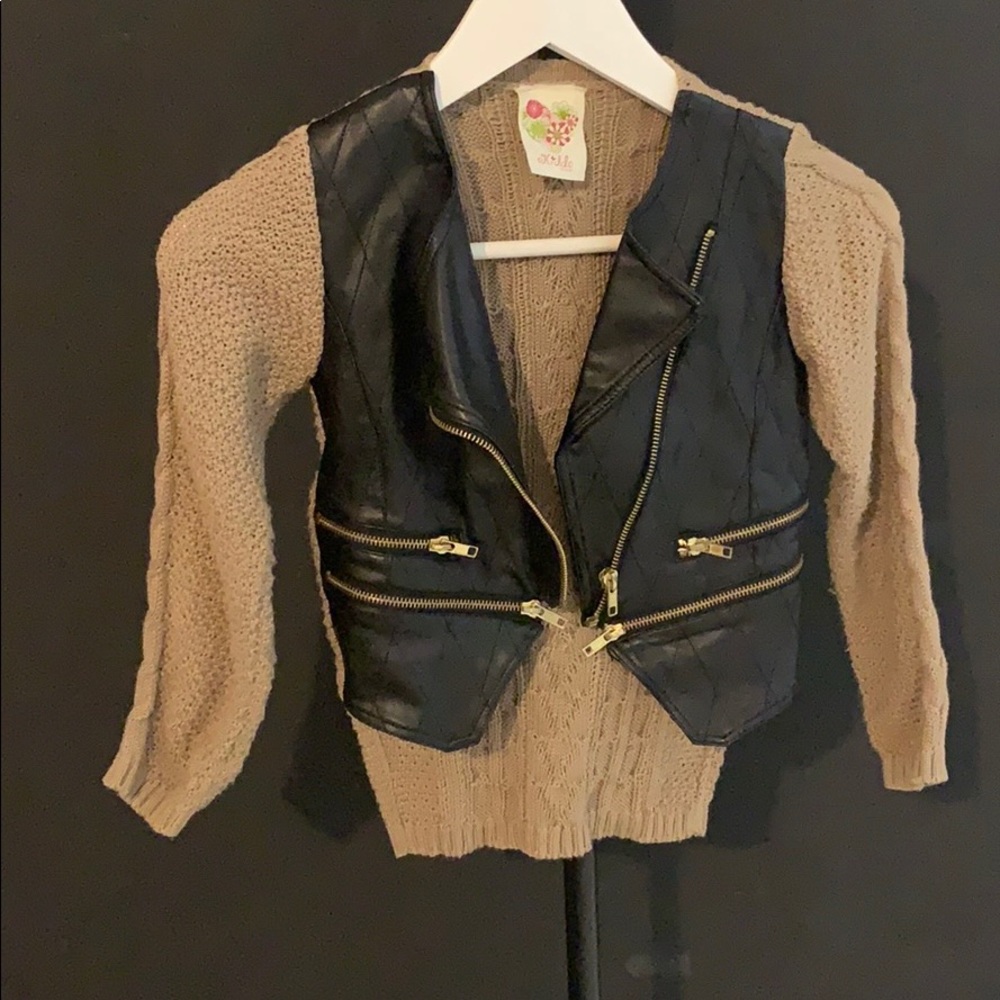 Leather jacket/sweater